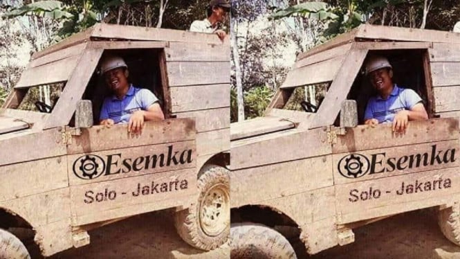 Viral Meme Mobil Esemka dari Bahan Kayu