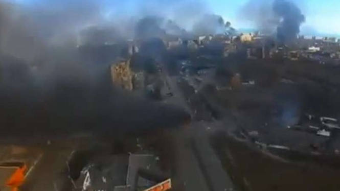 VIVA Militer: Kota Mauripol, Ukraina, hancur lebur diserang Rusia