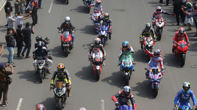 Parade Pembalap Motogp GP di Jakarta