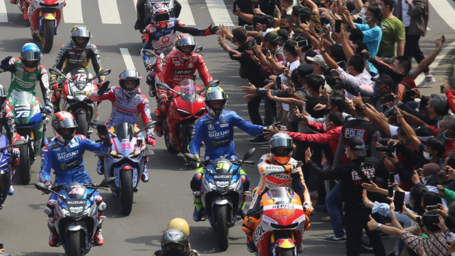 Parade Pembalap Motogp GP di Jakarta