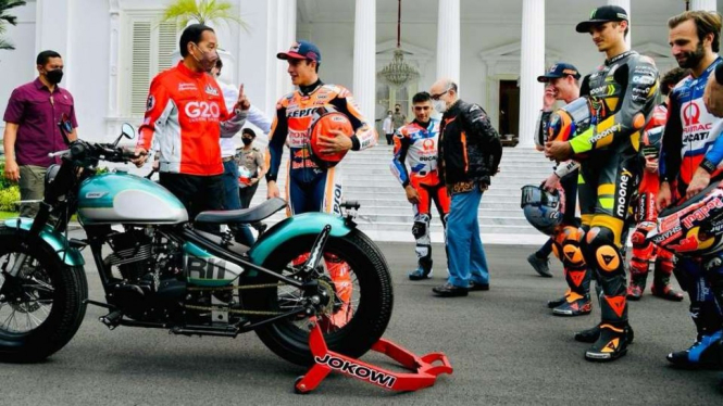 Presiden Jokowi Menerima Para Pembalap MotoGP di Istana Merdeka Jakarta