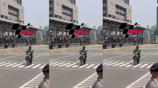 Viral Gojek Lewat Parade MotoGP Bikin Heboh  