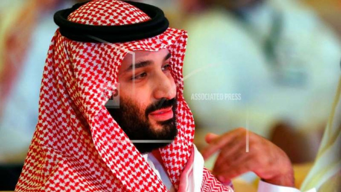Putra Mahkota Arab Saudi Mohammad bin Salman di Riyadh, Saudi