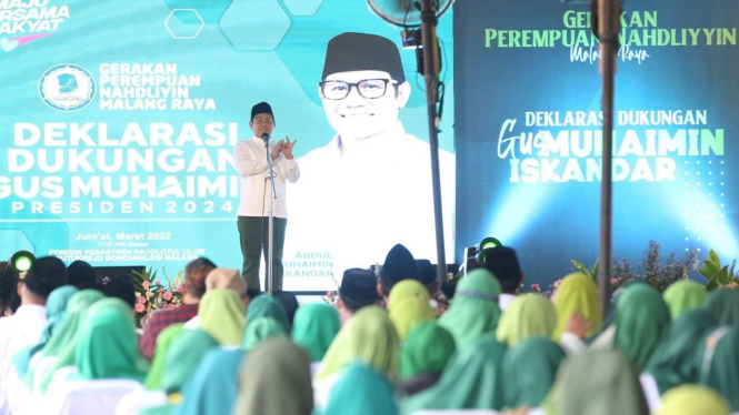 Ketum PKB  Muhaimin Iskandar alias Cak Imin dapat dukungan dari perempuan NU.