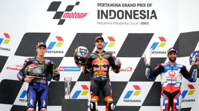 Pembalap Red Bull KTM, Miguel Oliveira juara MotoGP Indonesia