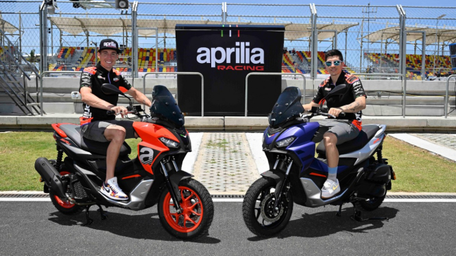 Motor matik Aprilia SR GT-200 diperkenalkan di acara MotoGP Mandalika.