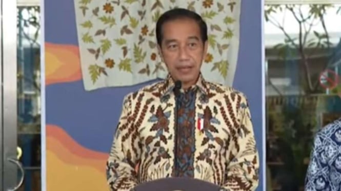 Presiden Jokowi di Jakarta Inacraft 2022.