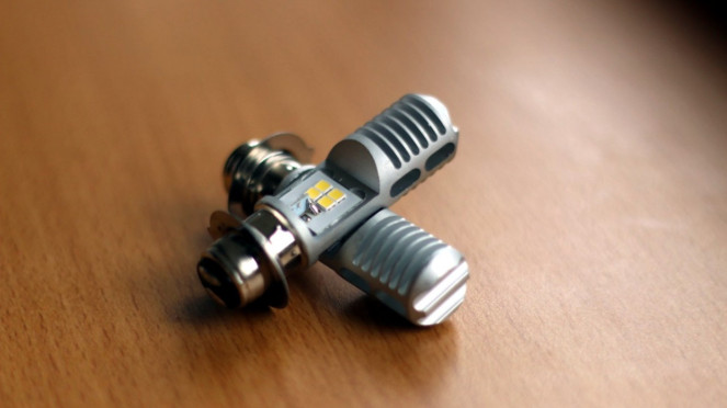 Ilustrasi lampu LED motor.