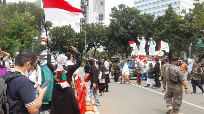Aksi Bela Islam PA 212 di kawasan Gambir, Jakarta