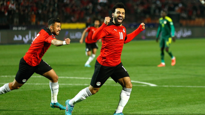 Mohamed Salah saat membela Timnas Mesir