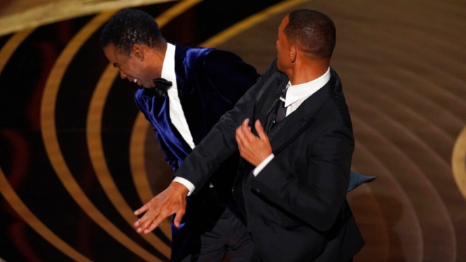 Insiden Will Smith menampar Chris Rock di Oscar 2022.