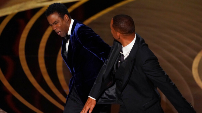Insiden Will Smith menampar Chris Rock di Oscar 2022.
