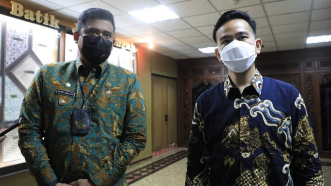 Wali Kota Solo Gibran Rakabuming dan Bobby Nasution temui Ganjar Pranowo