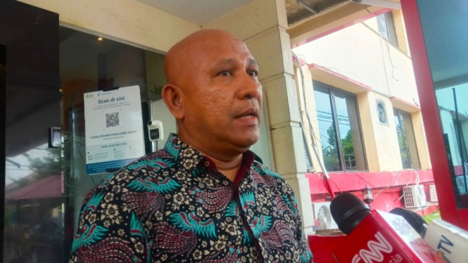 Kuasa hukum tersangka, Sangap Surbakti di Mako Polda Sumut.