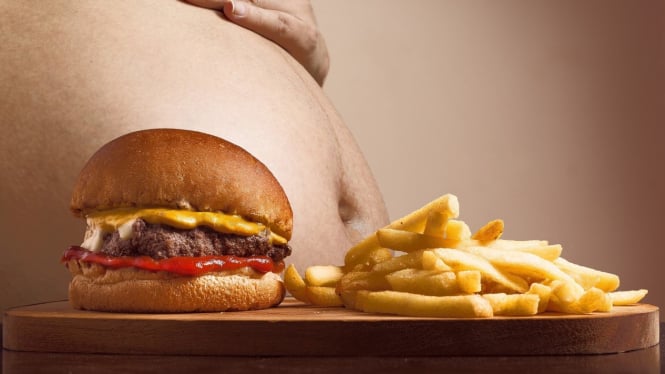 Hamburger, obesitas, kegemukan, kekenyangan