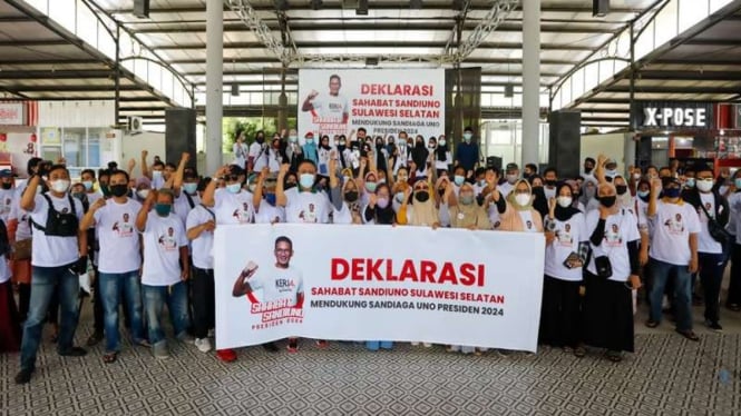 Relawan di Sulsel dukung Sandiaga Uno jadi presiden 2024