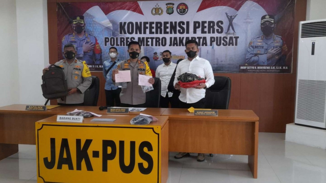 Polres Jakarta Pusat gelar konferensi pers kasus kebakaran IRTI Monas.