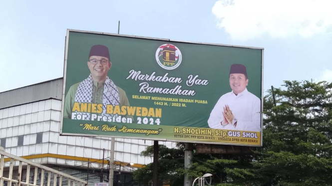 Baliho Anies Baswedan for Presiden 2024 di Kota Bekasi