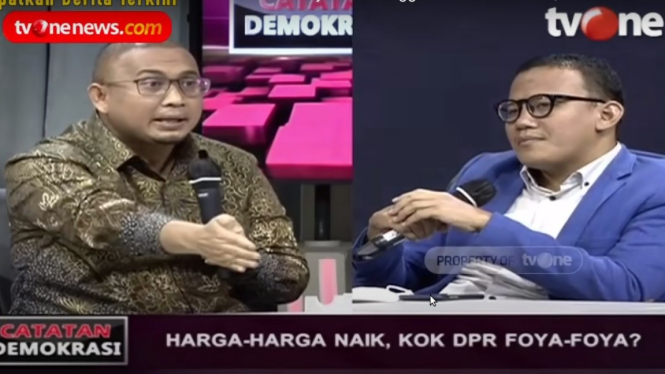 Politikus Gerindra Andre Rosiade debat panas dengan Achmad Nur Hidayat.