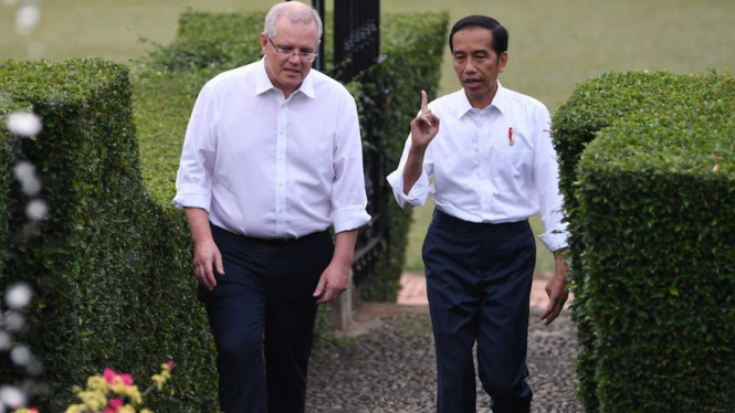 Sebuah survei menemukan hanya 38 persen orang Indonesia yang mempercayai kemampuan Perdana Menteri Australia Scott Morrison. (AAP: Lukas Coch)