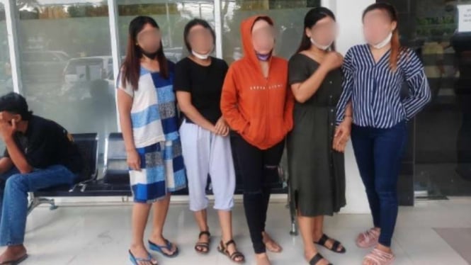 Pelaku dan korban TPPO dalam kasus prostitusi online di Mataram.