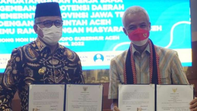 Gubernur Aceh menjalin kerjasama pengembangan potensi daerah dengan Gubernur Jat