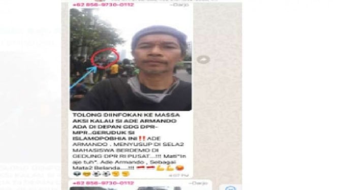 Viral Pria ajak keroyok Ade Armando