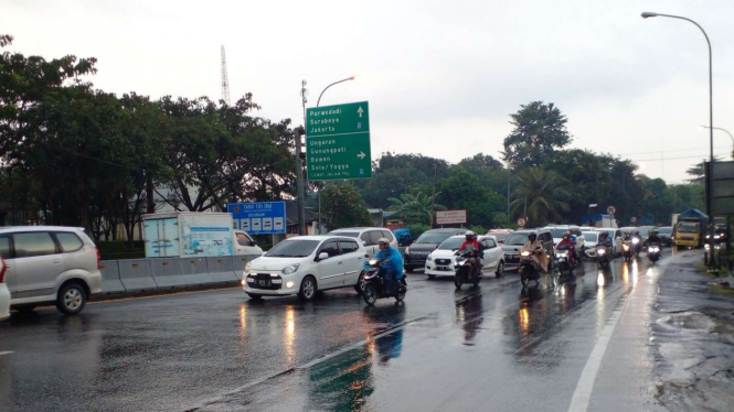 Salah satu titik rawan kemacetan di Semarang, Jateng.