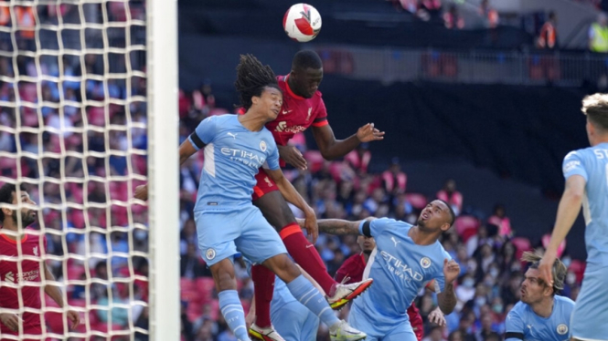 Ibrahima Konate dalam laga Liverpool vs Manchester City