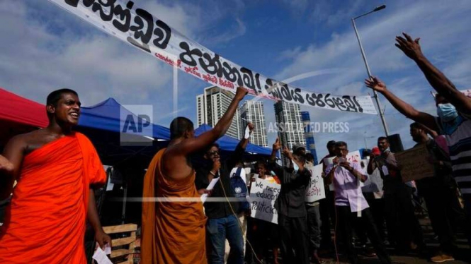 Demonstrasi besar di Sri Lanka akibat krisis ekonomi
