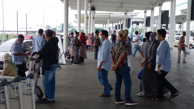The condition at the arrival terminal of Ahmad Yani Airport, Semarang.