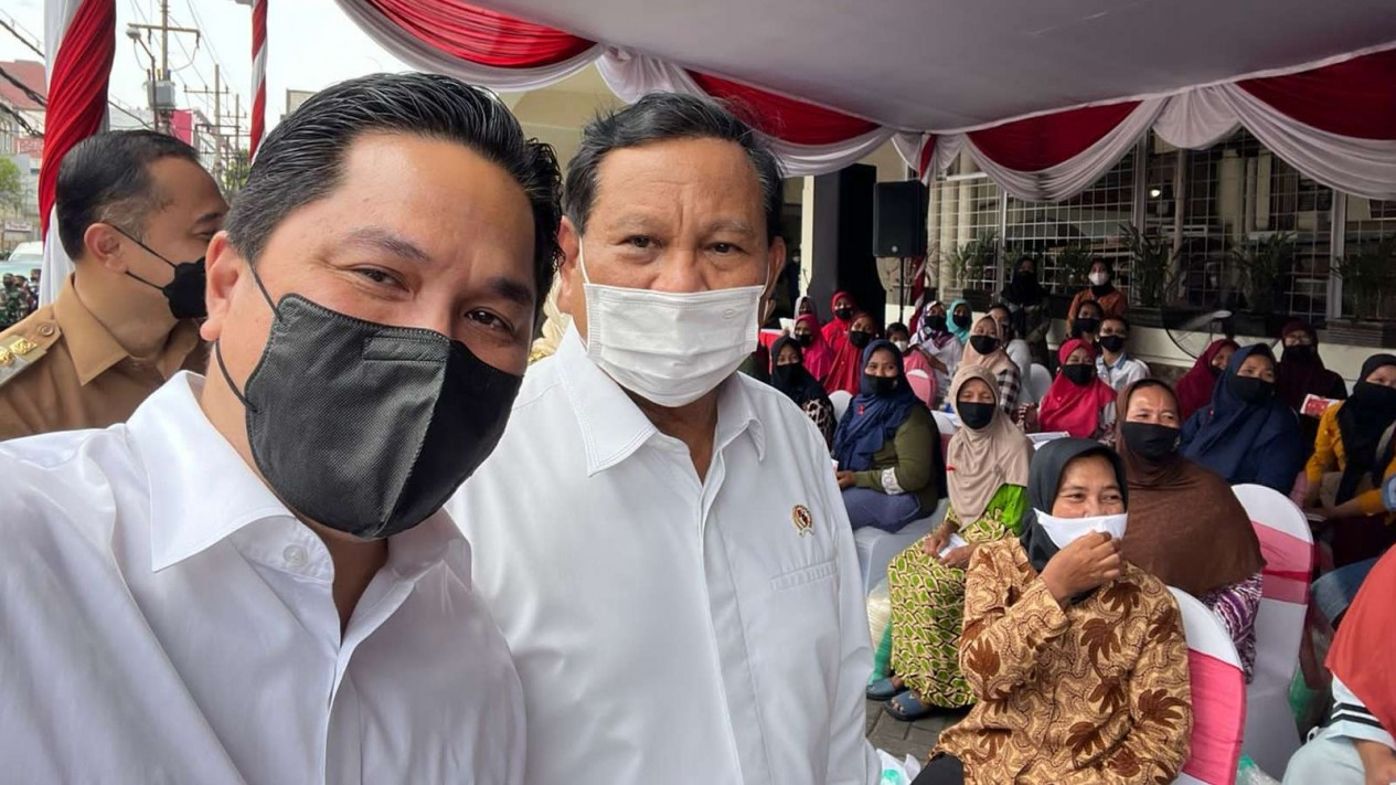 Foto Survei Indikator Duet Prabowo Erick Raih Suara Tertinggi 8777