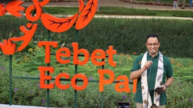 Gubernur DKI Anies Baswedan Saat Resmikan Tebet Eco Park