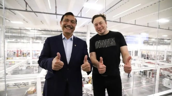 Menko Luhut dan Elon Musk.