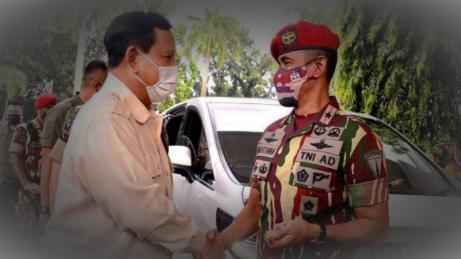 VIVA Militer: Letjen TNI Prabowo dan Mayjen TNI Iwan Setiawan.