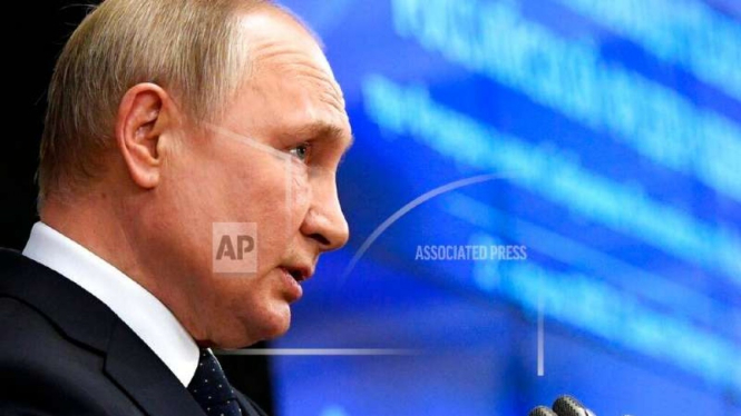 Presiden Rusia Vladimir Putin di St. Petersburg Rusia