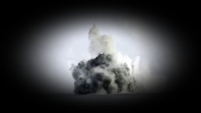 Ilustrasi ledakan rudal.