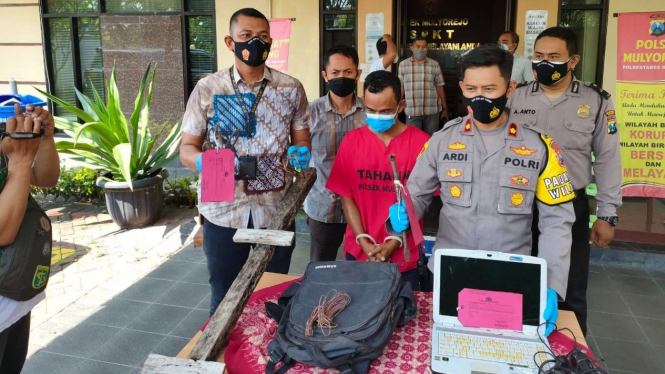 Polsek Mulyorejo, Kota Surabaya, Jawa Timur, merilis kasus pencurian oleh tersan