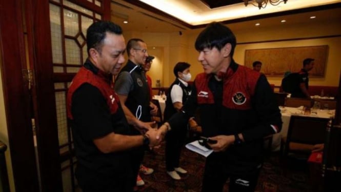 Pelatih Timnas Indonesia U-23, Shin Tae-yong dilepas menuju SEA Games 2021.