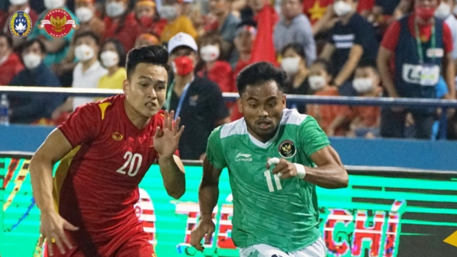 Vietnam vs Timnas Indonesia U-23 di SEA Games 2021.