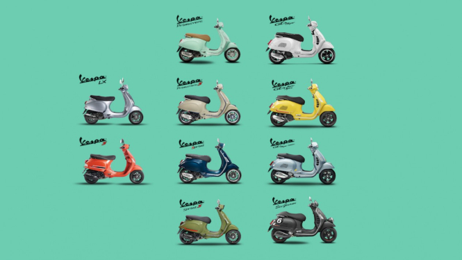 10 warna baru motor Vespa.