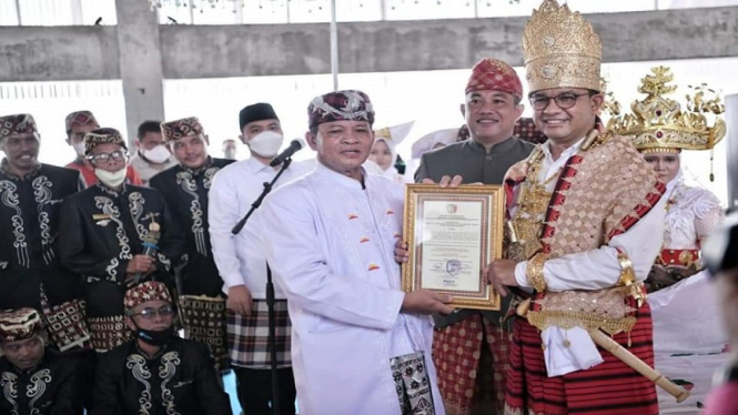 Gubernur DKI Jakarta Anies Baswedan dapat gelar kehormatan adat Lampung