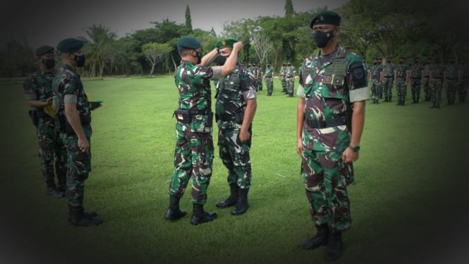 VIVA Militer: Upacara pelepasan 2 perwira Yonif Raider Khusus 115/Macan Leuser.