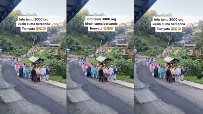 Viral Video Tamu Rombongan Pernikahan Sebanyak 3.000 Orang