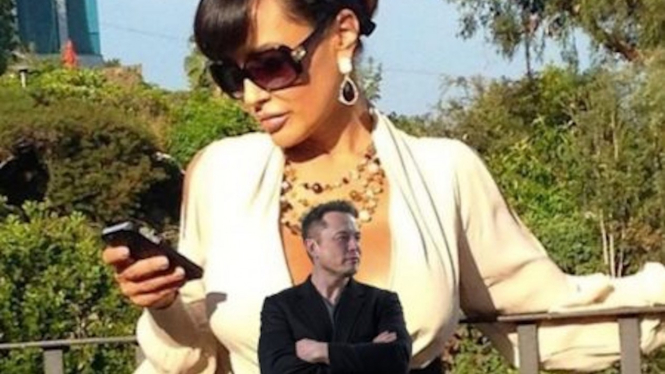 Mantan bintang porno Lisa Ann dan Elon Musk.