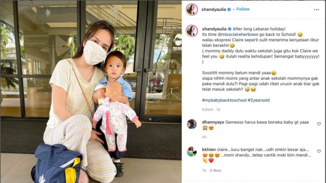 Belum Mandi Saat Antar Anak Sekolah, Shandy Aulia Jadi Sorotan