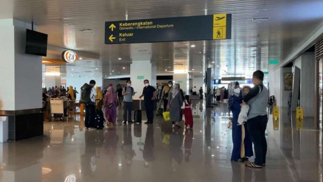 Suasana di Bandara Ahmad Yani Semarang, Jateng.