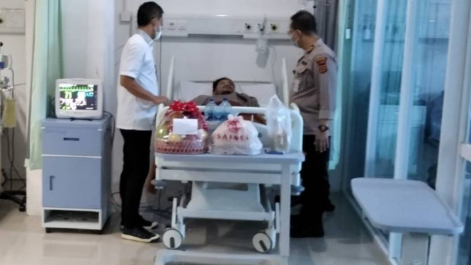 Kanit Resmob Ditreskrimum Polda Jambi, AKP Johan Silaen di ICU Rumah Sakit.