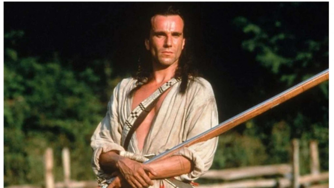 Daniel Day-Lewis dalam film The Last of the Mohicans