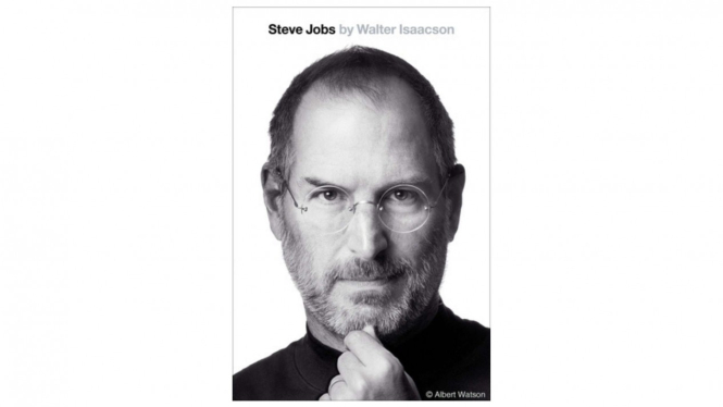 sampul buku biografi Steve Jobs.